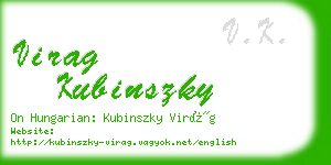 virag kubinszky business card